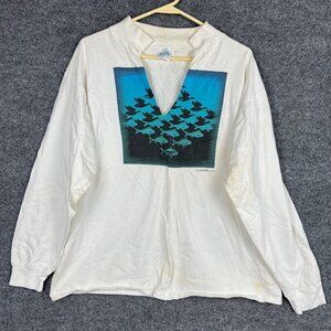 Vintage 1991 ALore M.C Escher Heirs Artwear Long Sleeve Single Stitched XL UNISE